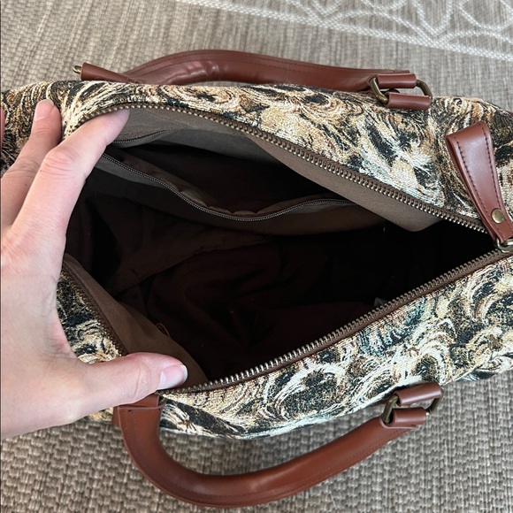 Bradford Exchange Constant Companion Yorkie Yorkshire Terrier Print Tapestry Bag - Picture 7 of 11